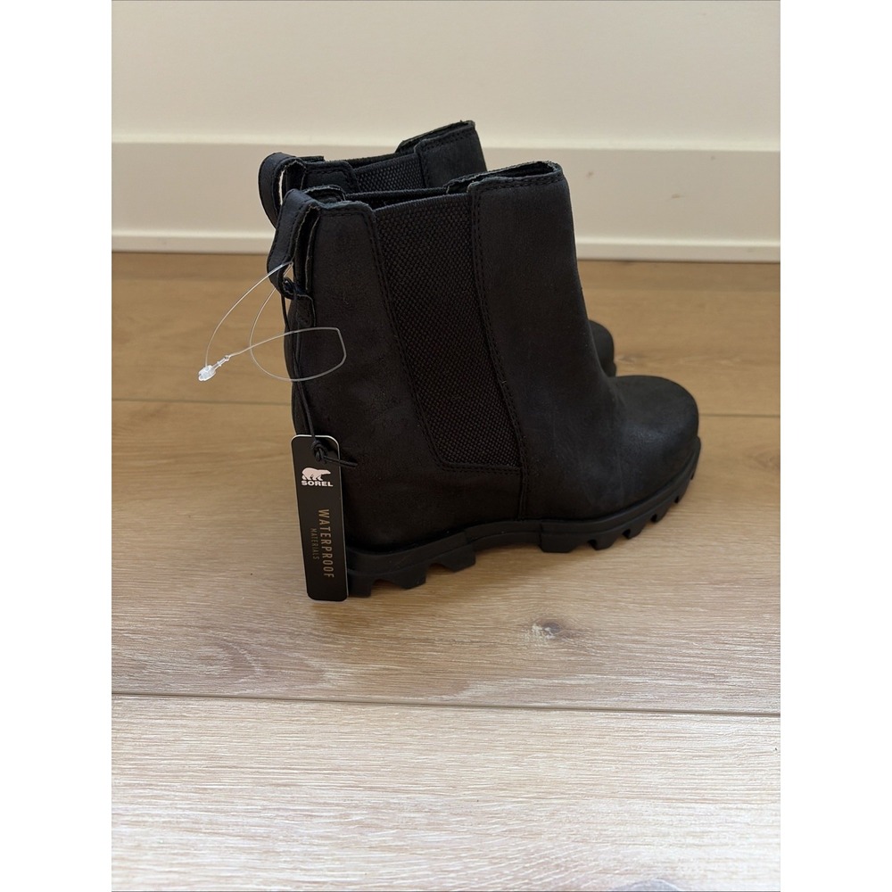 Sorel Joan of Arctic Wedge II Black Bootie Womens Size 5 New Ankle Boot